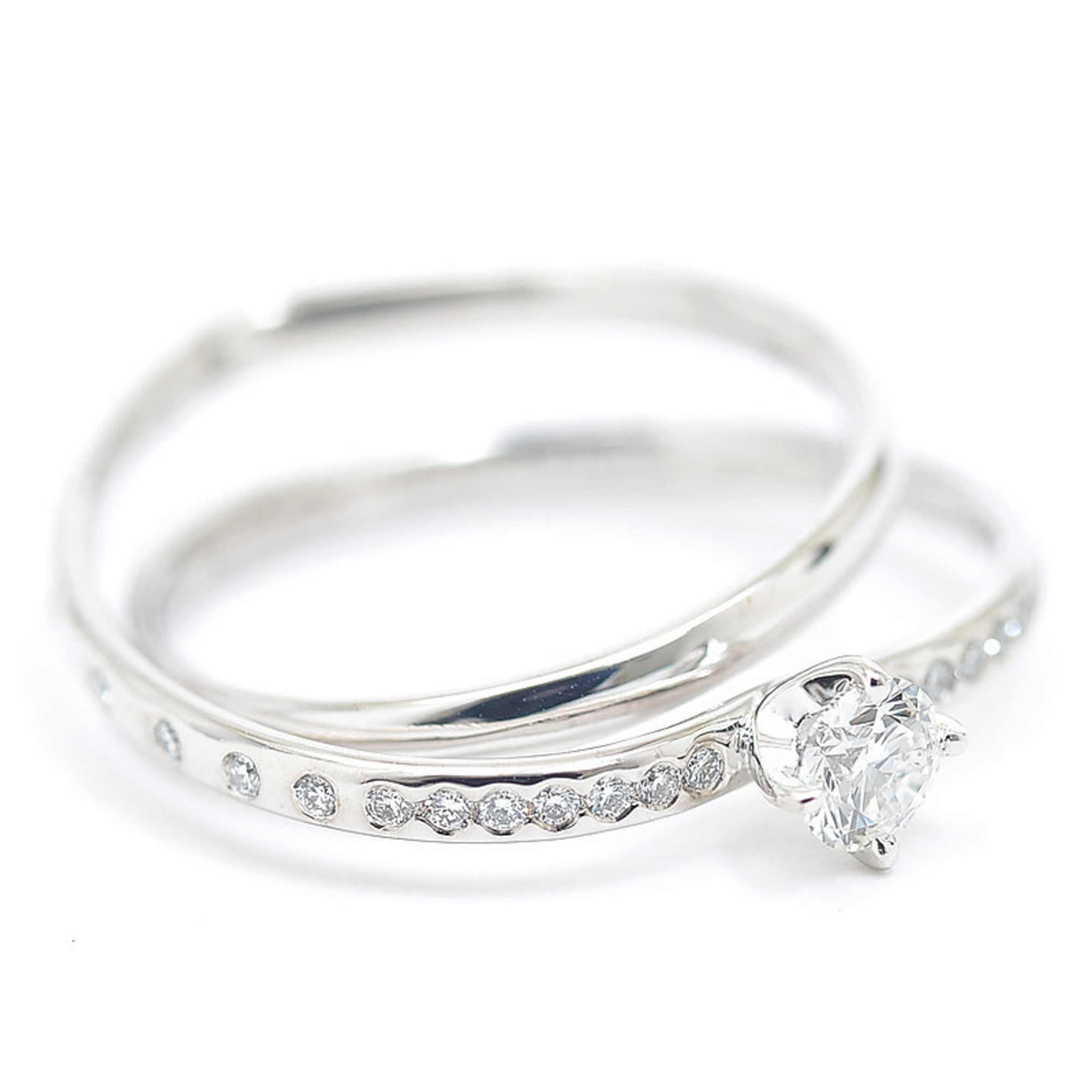Hermes Vertige Cool Ring Diamond 0.30ct K18WG #50