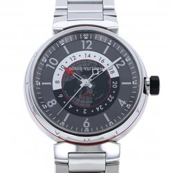 Louis Vuitton LOUIS VUITTON Tambour Graphite GMT Q1D30 Gray Dial Watch Men's