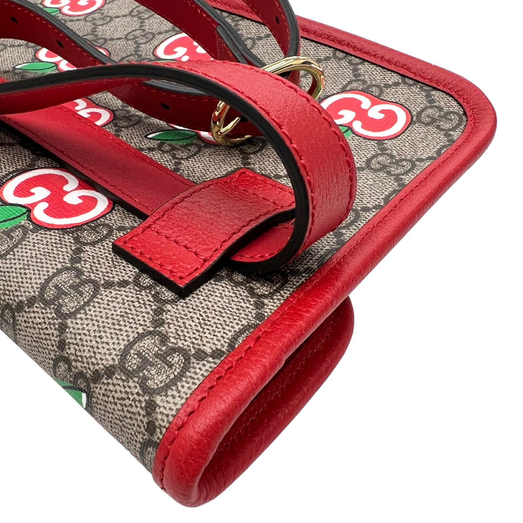 Gucci GUCCI GG Supreme Apple Waist Bag 625233 Belt Pouch Women's Men's PVC Leather