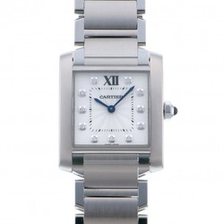 Cartier Tank Francaise MM WE110007 White Dial Watch Women's