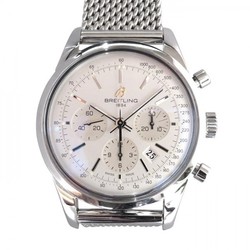 Breitling BREITLING transocean chronograph AB0151 silver dial watch men's