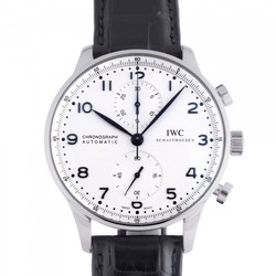 IWC Portuguese Chrono IW371417 White Dial Watch Men's