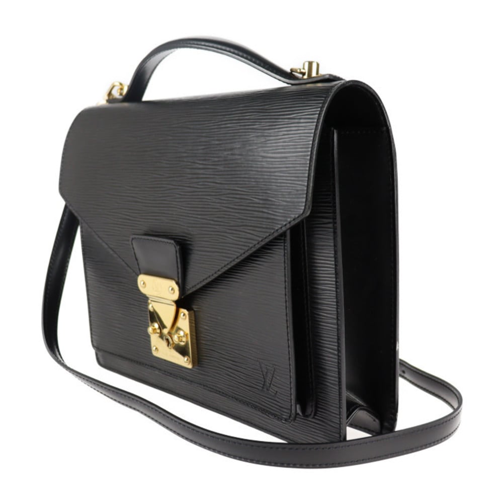 LOUIS VUITTON Handbag M52122 Monceau 28 2WAY Epi Leather Black