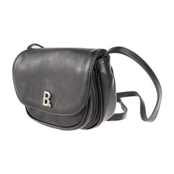 BALENCIAGA Balenciaga shoulder bag 580031 leather black B logo pochette