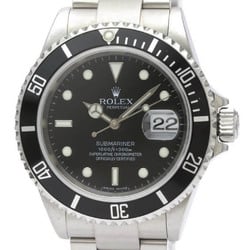 Polished ROLEX Submariner 16610 Date M Serial Non Engraved Watch BF553667
