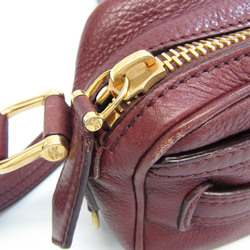 Burberry Women's Leather Shoulder Bag Bordeaux