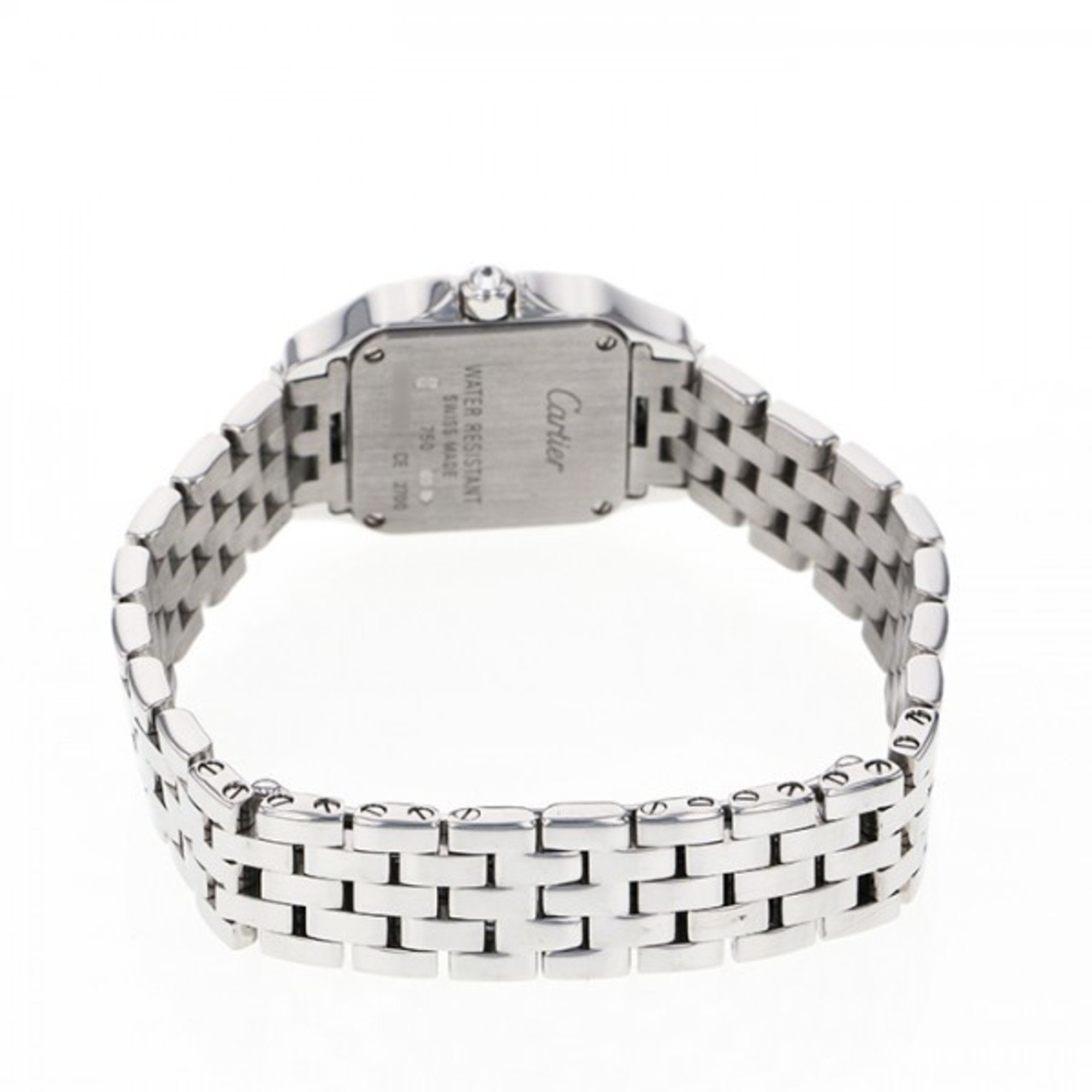 Cartier Santos de Moiselle SM WF9003Y8 silver dial watch ladies