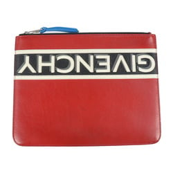 GIVENCHY Givenchy clutch bag leather red black