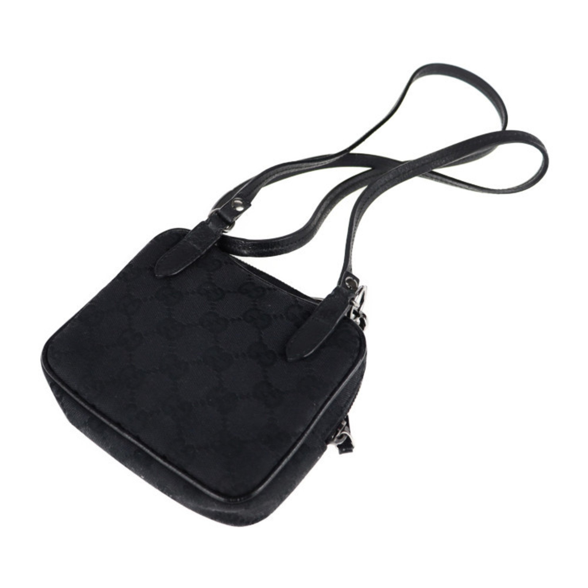 GUCCI Gucci GG canvas shoulder bag 120975 black pochette