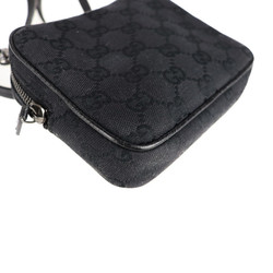GUCCI Gucci GG canvas shoulder bag 120975 black pochette