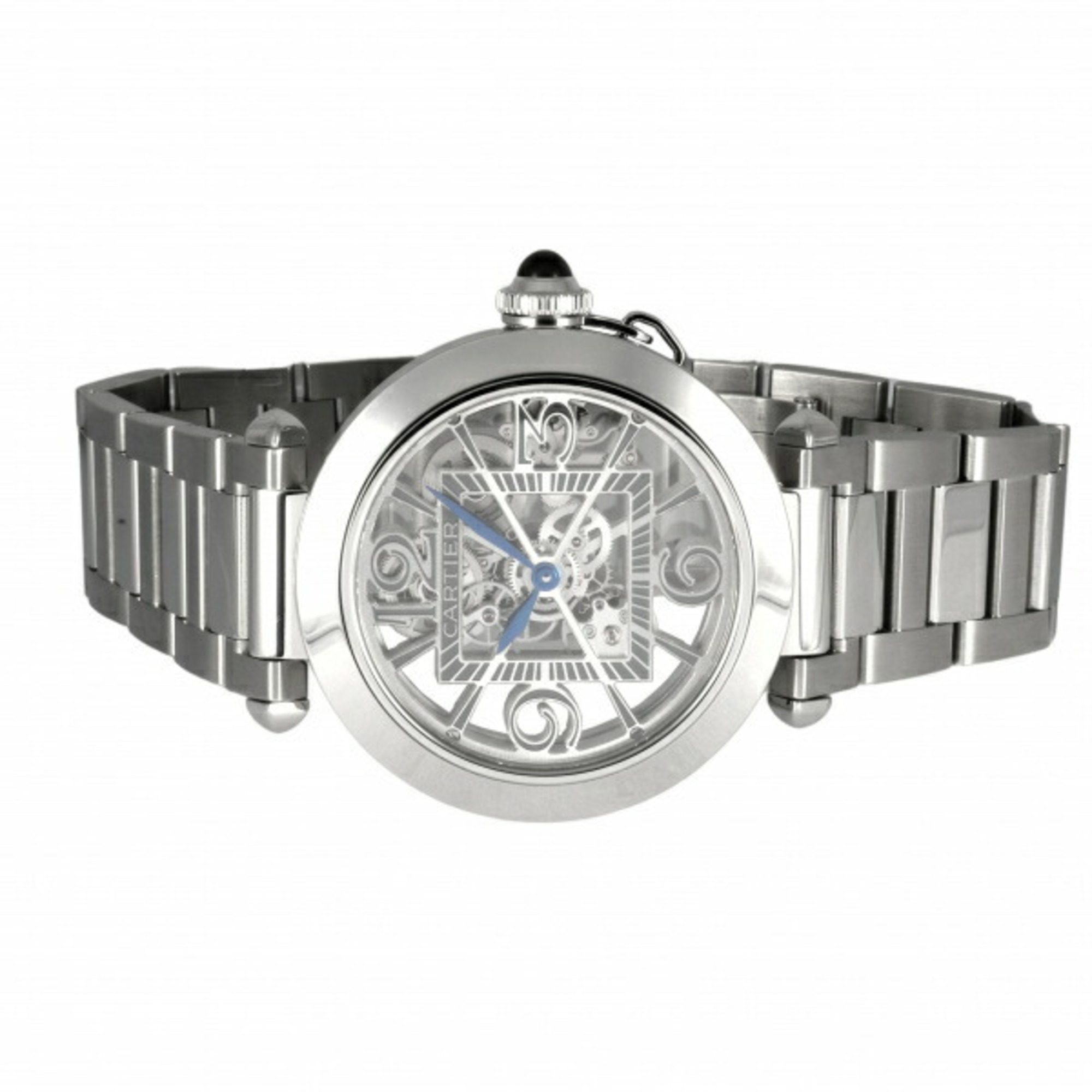 Cartier Pasha WHPA0007 silver/gray dial watch men's