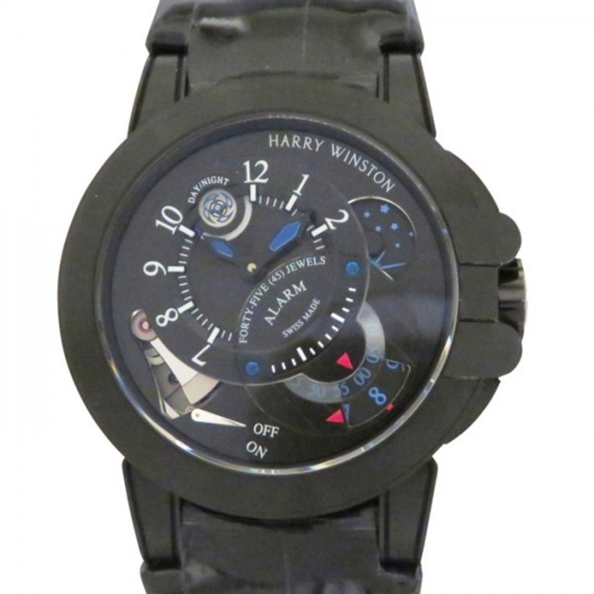 Harry Winston HARRY WINSTON Ocean Project Z6 Black Edition World Limited 300 OCEMAL44ZZ004 Dial Watch Men's