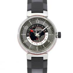 Louis Vuitton LOUIS VUITTON Tambour graphite GMT Q1D30 men's watch gray dial automatic self-winding