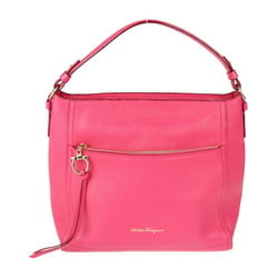 Salvatore Ferragamo Gancini Handbag 21F865 Leather Pink 2WAY