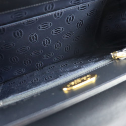 CARTIER Cartier sapphire line handbag calf dark navy mini bag
