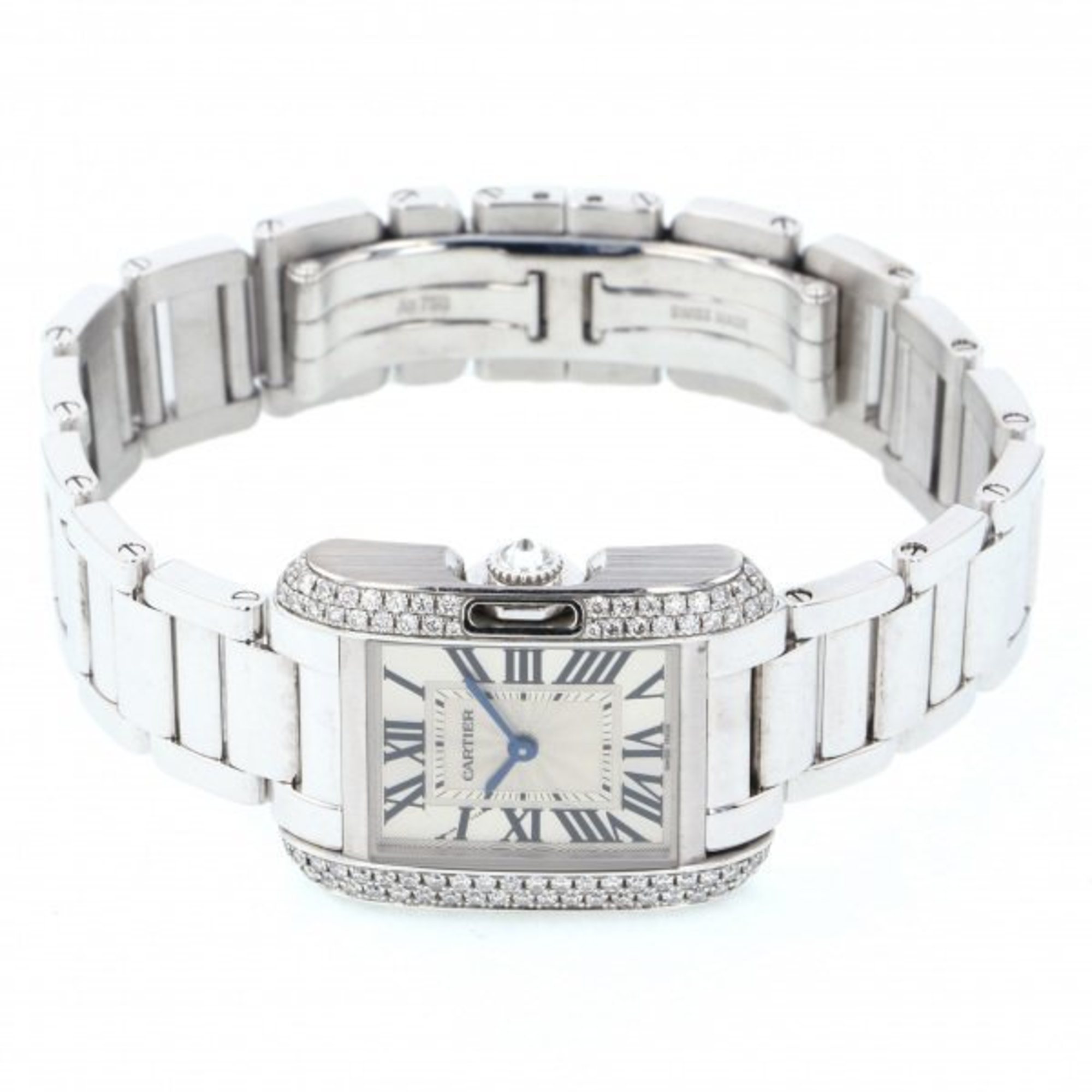 Cartier Tank Anglaise SM WT100008 Silver Dial Watch Ladies