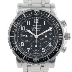 Zenith Rainbow Black 01/02.0470.405 Stainless Steel Automatic Chronograph Men's Dial Watch