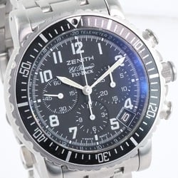Zenith Rainbow Black 01/02.0470.405 Stainless Steel Automatic Chronograph Men's Dial Watch