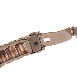 Michael Kors Diamond Bezel MK6834 Stainless Steel x Acetate Pink Gold Quartz Analog Display Ladies Dial Watch