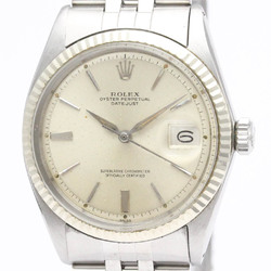 Vintage ROLEX Datejust 1601 White Gold Steel Automatic Mens Watch BF553695