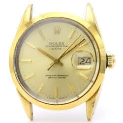 Vintage ROLEX Oyster Perpetual Date 15505 Gold Plated Watch Head Only BF555127