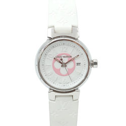 Louis Vuitton LOUIS VUITTON Tambour QA007 Japan Limited Ladies Watch Date White Dial Quartz