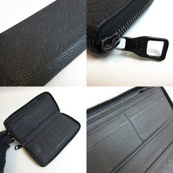 Louis Vuitton, Accessories, Louis Vuitton Portocre Tab Keychain M6473  Taurillon Leather Metal Black Silver