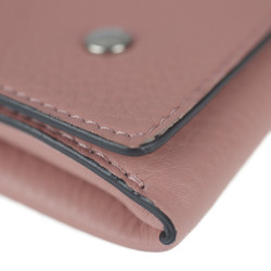 BURBERRY Burberry Long Wallet 4076665 Leather Dusty Rose Green Folio Hook