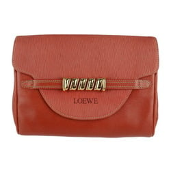 LOEWE Loewe Velazquez Twist Clutch Bag Leather Vermillion Series Second