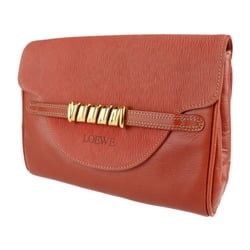 LOEWE Loewe Velazquez Twist Clutch Bag Leather Vermillion Series Second