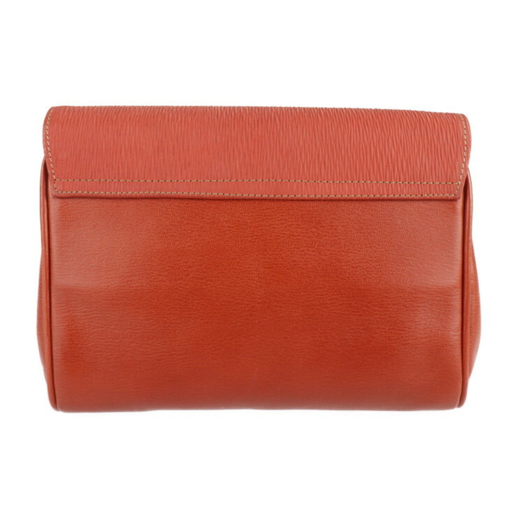 LOEWE Loewe Velazquez Twist Clutch Bag Leather Vermillion Series Second