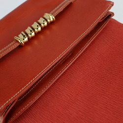 LOEWE Loewe Velazquez Twist Clutch Bag Leather Vermillion Series Second