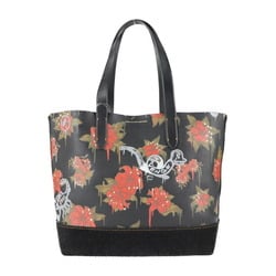 COACH Coach Gotham Tote With Wild Lily Print BASEMAN Collaboration Bag 58907 Leather Suede Black Multicolor Flower Floral Shoulder