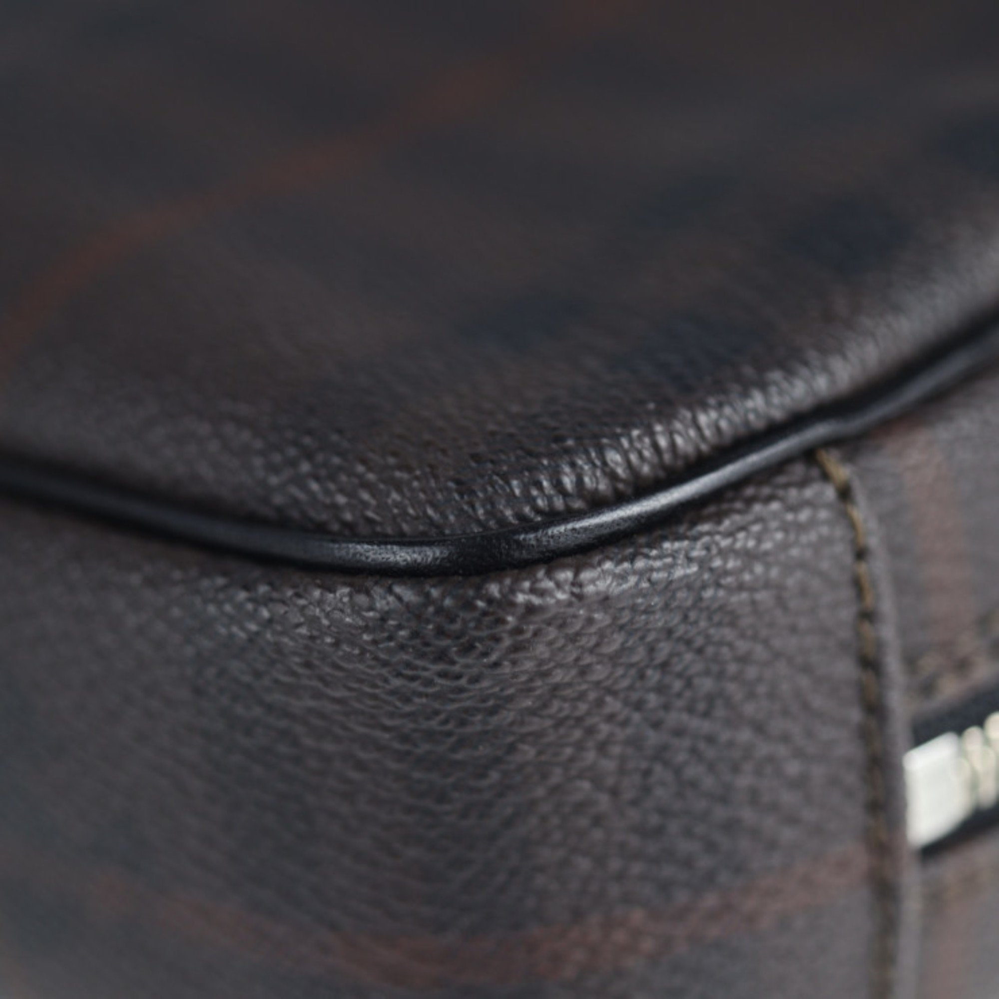 BURBERRY Burberry Second Bag PVC Leather Dark Brown Plaid Clutch