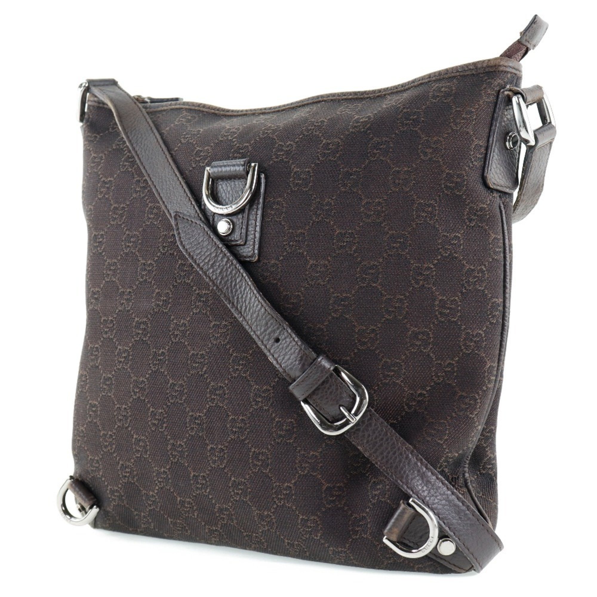 Gucci Abbey 268642 GG Canvas Brown Women's Shoulder Bag