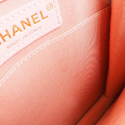 Chanel Chain Shoulder Boy Coco Mark AS0130 Tweed x Lambskin Pink Ladies Bag