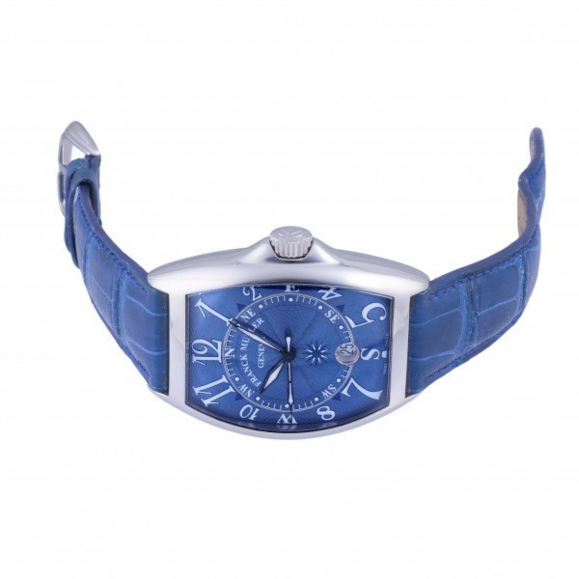 Frank Muller FRANCK MULLER tonneau curvex 7080SCDTMARAC blue dial watch men's