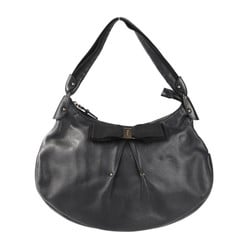 Salvatore Ferragamo Vara handbag DY 21 B505 leather black ribbon semi-shoulder bag