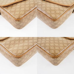 Celine Old Macadam Pattern PVC Beige Women's Shoulder Bag