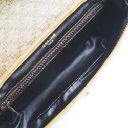 Celine Old Macadam Pattern PVC Beige Women's Shoulder Bag