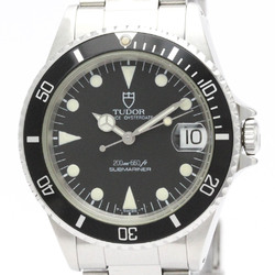 Polished TUDOR Rolex Prince Oyster Date Submariner Steel Watch 75090 BF554347