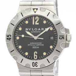 Polished BVLGARI Diagono Scuba Steel Automatic Mens Watch SD38S BF550699