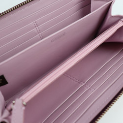 COACH Op Art Long Wallet F43806 Leather Purple Series Gold Hardware Round Zipper