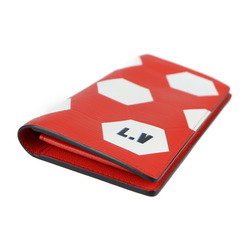 LOUIS VUITTON Louis Vuitton Portefeuille Brother Epi License Collection Bifold Wallet M63230 Leather Red Rouge White Long 2018 FIFA World Cup Limited Edition Soccer Ball Motif Biton