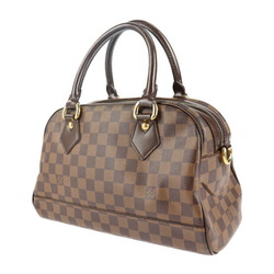 LOUIS VUITTON Louis Vuitton Duomo Handbag N60008 Damier Canvas Leather Ebene Mini Boston