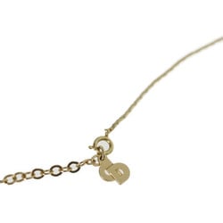 Christian Dior necklace metal gold black pendant rhinestone