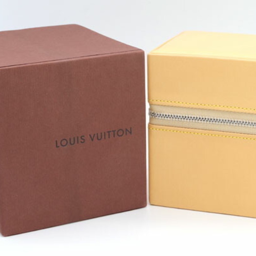 Louis Vuitton watch case light brown leather ladies' men's box storage  LOUISVUITTON