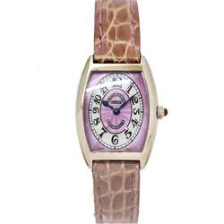 Franck Muller FRANCK MULLER Tonneau Curvex Chronometro 1752QZ Women's Watch Purple Silver Dial K18WG Quartz Tonocar Vex