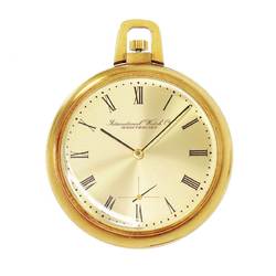 IWC Schaffhausen Pocket Watch Gold Dial K18YG Manual Winding International Company