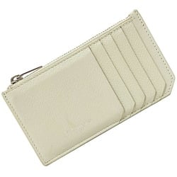 Saint Laurent card case gray beige silver 458583 coin leather SAINT LAURENT PARIS holder purse wallet ladies
